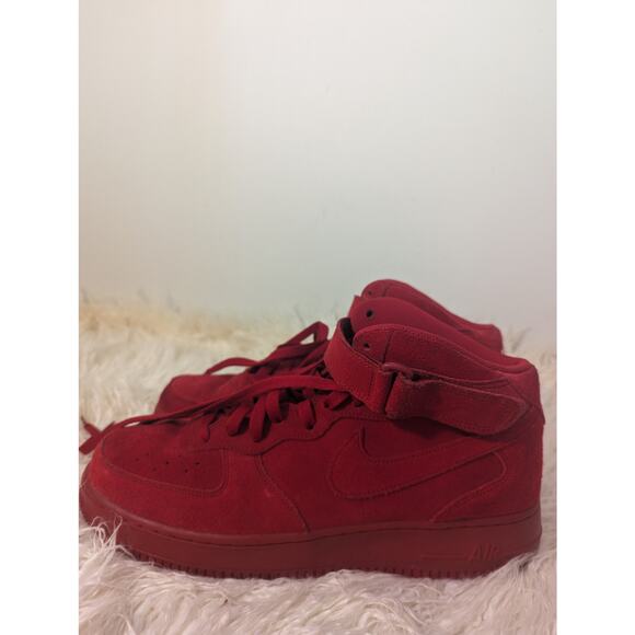 Nike Air Force 1 Mid Red October triple gym red suade - Picture 8 of 16